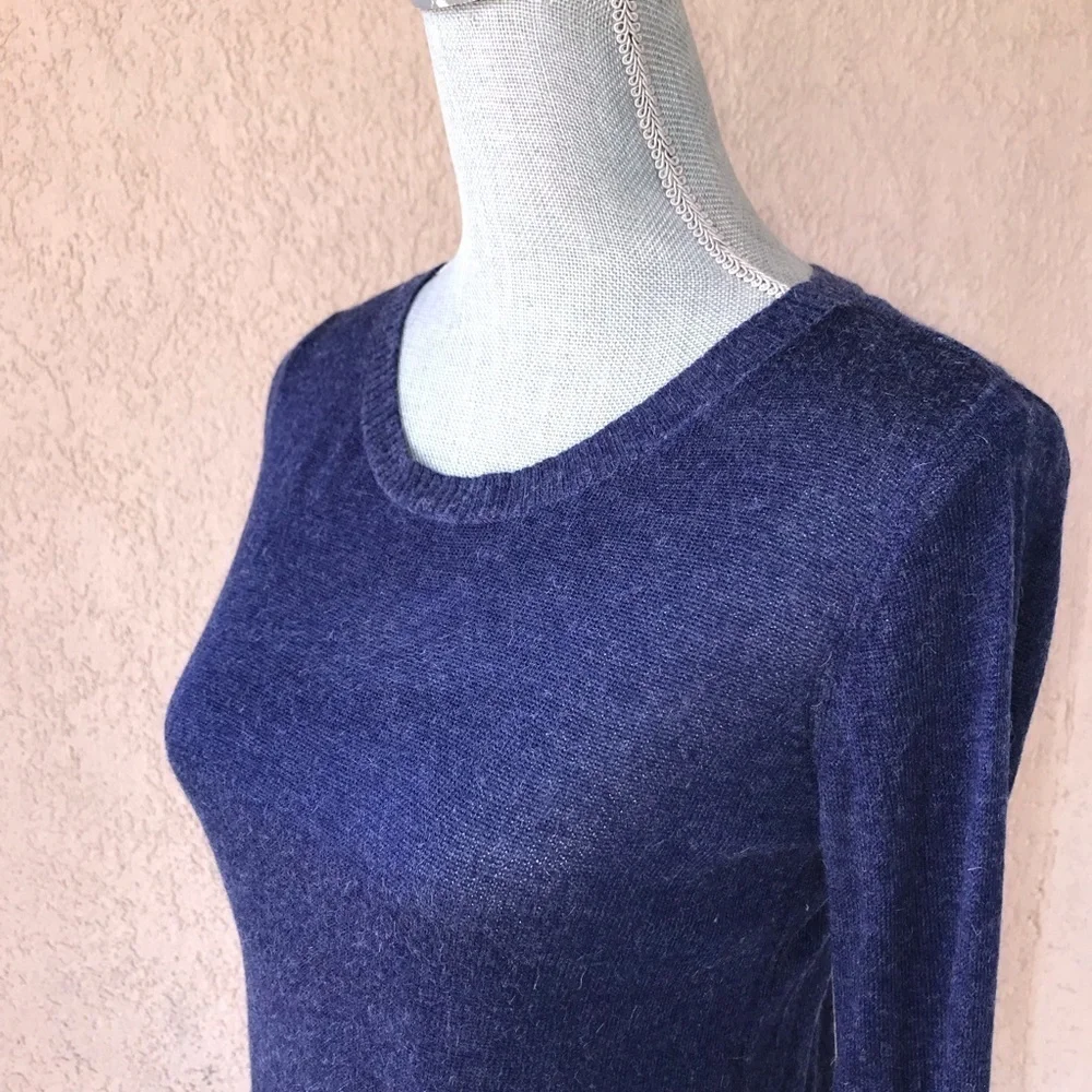 Olivaceous Blue Long‎ Sleeve Sweater Top Angora M